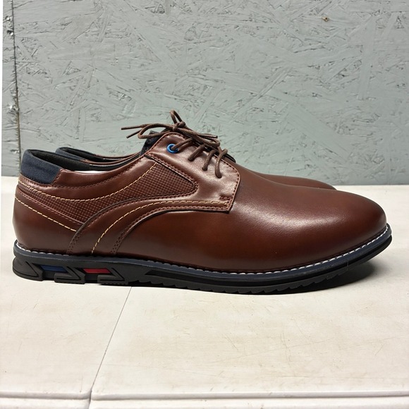 Gatsby Leather Oxford Dress Shoes Men\'s US 15 Brown Lace Up Formal NWOT